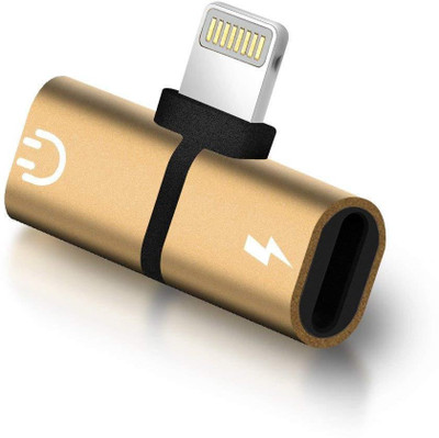 

Auslese 2-in-1 Lightning 8 pin to AUX AUDIO Headphone PORT Headphone Splitter(Gold)