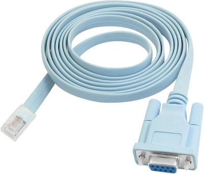

TechGear 5ft 9Pin DB9 Serial RS232 to RJ45 Cat5 Ethernet Console Rollover Network Cable(Compatible with connect your PC, Blue)