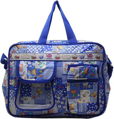 

Wildmount Printed Diaper Bag Multi Functional Baby Diaper Travel Organizer Bag(Blue)