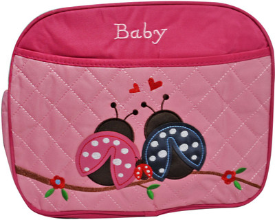 

EZ Life Baby Diaper Carry Bag - Ladybirds - 5 Compartment - Waterproof - Medium - Nylon - Pink Diaper Bag(Pink)