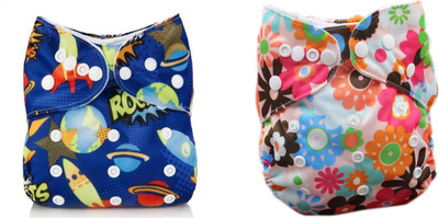 

Babymoon (SET of 2) Pocket Diapers Premium Reusable Washable Waterproof Adjustable Pocket Cloth Diaper - L(2 Pieces)