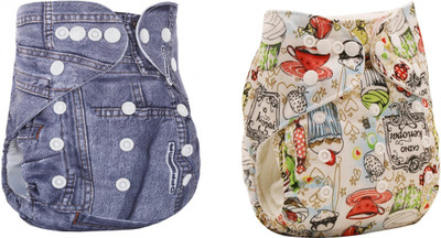 

Babymoon (PACK of 2) Diaper Covers Organic Anti Bacterial Premium Adjustable Reusable - L(2 Pieces)