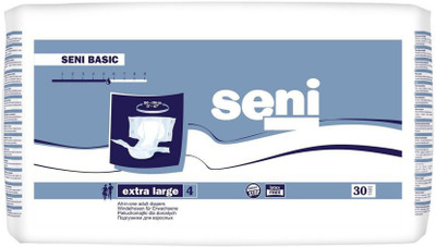 

seni Basic XL 30 Adult Diapers - XL(30 Pieces)