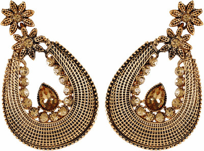 STYYLO FASHION Diva Style Cubic Zirconia Alloy Chandbali Earring