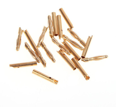 

KitsGuru (4 pairs) 2.0mm 2mm Banana Gold Bullet Connector DIY RC Battery ESC Motor Plug Electronic Components Electronic Hobby Kit