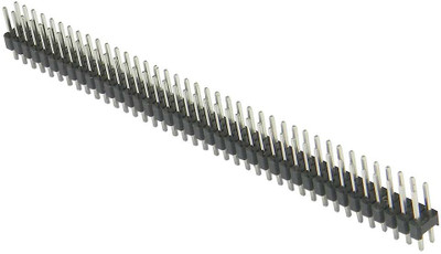TCS 2.54mm 2 x 40 Pin Male Double Row Pin Header Strip Educational Electronic Hobby Kit
