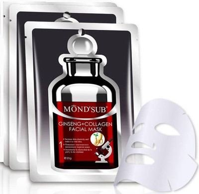 Mond'sub Gingseng + Collagen Facial Mask (pack of 3)60g(60 g)