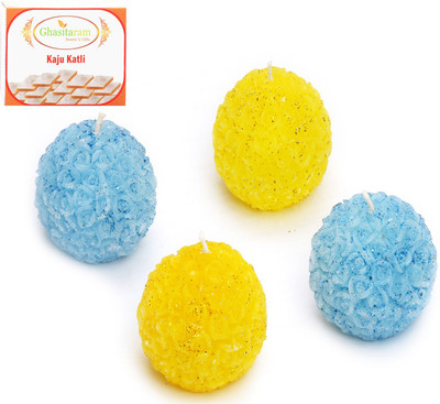 

Ghasitaram Gifts Diwali Candles Single Led Candle with 400 gms kaju Katli Combo(2)