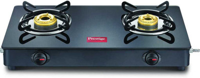 Prestige Magic GTMC Glass, Steel Manual Gas Stove(2 Burners)