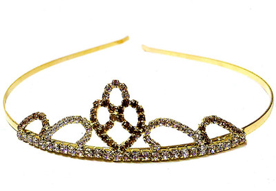 

Proplady Rhinestone Stud Princess Golden Metal Crown Hairband/Tiara Hairband/Partywear Hair Accessory for Girls & Women Hair Band, Head Band, Hair Chain, Hair Accessory Set(Gold)