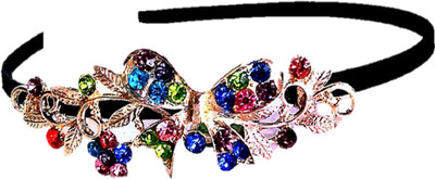 

Proplady Partywear Stylish Rhinestone Hair Band for Girls & Women|Wedding Hair Accessories|Designer Hair Band, Head Band, Hair Chain, Hair Accessory Set(Multicolor)