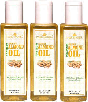 

Park Daniel Pure and Natural Sweet Almond Oil Combo pack of 3 No.100 ml Bottles(300 ml) Hair Oil(300 ml)