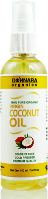 

Donnara Organics Premium Virgin Coconut oil- 100% Pure & Natural(100 ml) Hair Oil(100 ml)