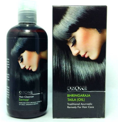 

Ozone Pack of Bhringraja Taila Hair Oil & Semop Shampoo(400 ml)