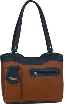 

FD Fashion Soft Shoulder Bag(Tan, Blue), Blue;tan