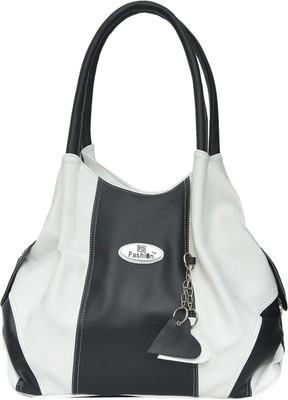 

FD Fashion Soft Shoulder Bag(White, Black), Black;white