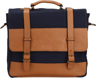

U Carry Me Messenger Bag(Tan, Blue), Blue;tan