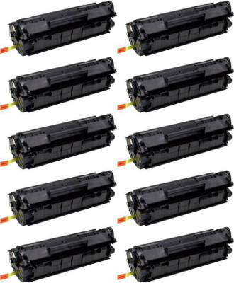 

SDC 12A Toner Cartridge Compatible HP 12A / Q2612a Toner Cartridge - Pack of 10 Single Color Ink Toner(Black)