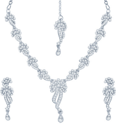 Sukkhi Alloy Rhodium White Jewellery Set(Pack of 1)
