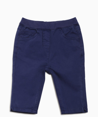 MINI KLUB Capri For Girls Casual Solid Cotton Blend(Blue Pack of 1)
