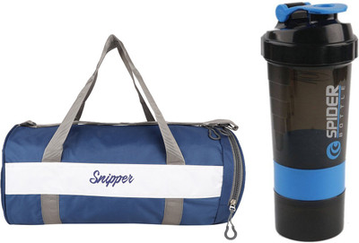 

Snipper Combo of Shoe Compartment Blue Bag and Shaker Blue Gym & Fitness Kit