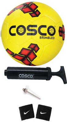 Cosco Combo of Football ( 1 Brimbled : Size - 5 ) , ( 1 Pump ), ( 2 Band ) Football Kit