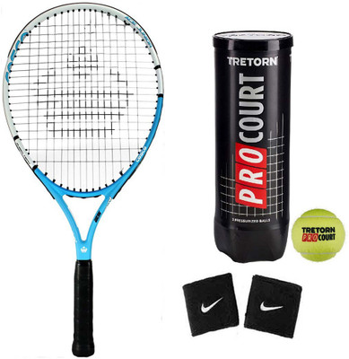 

Cosco Ace 25 ( Junior Size ) ( Age Group 8 to 10 Years ) Tennis Racquet ( Color on Availability) with Tennis Ball " Tretorn Pro Court " 2 Band Tennis Kit