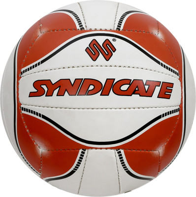 

SYN6 VolleyBall, soft touch 1.20 MM PVC, 2 PLY Lamination Volleyball - Size: (Pack of 1, White, Red