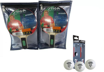 

Cosco Stiga Tornado Table Tennis ( 2 Racquet ), ( 2 Cover ), ( 3 Balls ) Table Tennis Kit