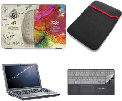 

PUNIX Left Brain Right Brain Wallpaper Laptop Skin Sticker Decal Key Guard Key Guard Laptop Sleeve 4 In 1 Combo For All 15.6 Inch Laptop Combo Set(Multicolor)