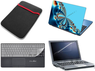 

PUNIX Abstracts 4 In 1 Combo Set - Laptop Skin Sticker Decal 15.6 Inch (15X10) Combo For All 15.6 Inch Laptop Combo Set(Multicolor)