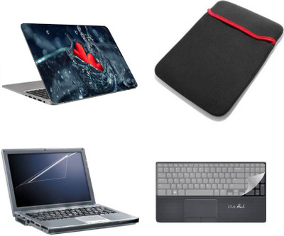 

PUNIX Hearts 4 In 1 Combo Set - Laptop Skin Sticker Decal 15.6 Inch (15X10) Combo Combo Set(Multicolor)