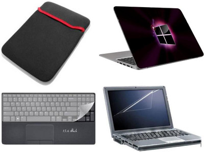 

PUNIX Window Logo 4 In 1 Combo Set - Laptop Skin Sticker Decal 15.6 Inch (15X10) Combo For All 15.6 Inch Laptop Combo Set(Multicolor)