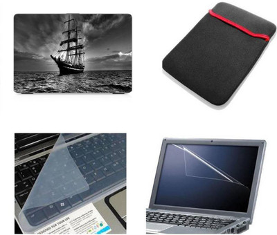 

PUNIX Ship Wallpaper 4 In 1 Combo Pack With Laptop Skin Sticker Decal, Laptop Sleeve Pouch, Key Guard, Screen Protector For All 15.6 Inch Laptop Combo Set(Multicolor)