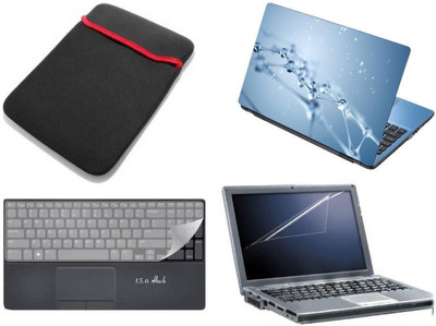 

PUNIX Water Drops Design 4 In 1 Combo Set - Laptop Skin Sticker Decal 15.6 Inch (15X10) Combo Combo Set(Multicolor)