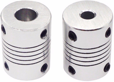 

technologybazar 2pcs 5mm x 8mm Flexible Shaft Coupling Rigid For CNC Motor Coupler Connector(Silver)