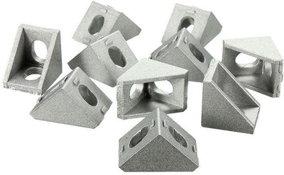 

Xsentuals 10x Aluminum 90 Degree 2020 L Shape Corner Joint Brace Right Angle Bracket Part(Silver)