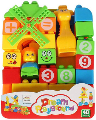 

My Online Retail 40 Pcs School Bag Building Blocks Set For Kids / Children (Multicolor)(Multicolor)