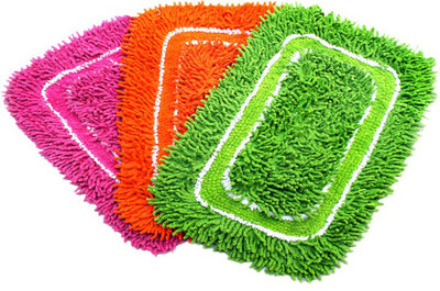 Mayur7Star Cotton Door Mat(Red, Green, Pink, Medium)
