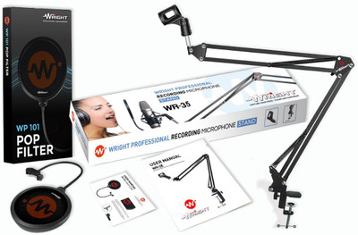 

wright WR35 Microphone stand with pop filter Microphone stand with pop filter(Black)