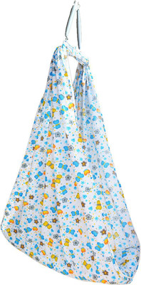 Younique Cotton Infants Blue Butterflies Baby Cradle Swing with Spring Set and Mosquito Net(Blue)