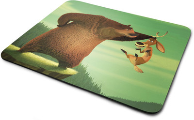 

Rawpockets Mouse Pad ' Bear Vs Deer ' Printed Mouse Pad|Printed Mouse pad|Rubber Mouse Pad|Laptop and Desktop Accessories|Designer Mouse pad|Non Woven Fabric Mousepad(Multicolor)