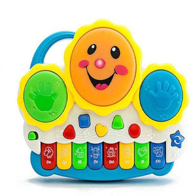 

Bubbly Giggles Drum Keyboard Musical Toys with Flashing Lights, Animal Sounds And So(Multicolor)
