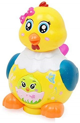 

Baby Tintin Bump and Go Musical Egg Laying Hen with 4D Light and Sound Toy for Kids(Multicolor)