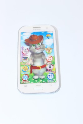 

Bluwings Musical Talking Tom Cat Phone Toy For Kids(White)