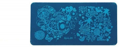 

SYGA 1 Piece QJ-L28 Style Nail Plates Nail Art Image Stamping Plates Nail Sticker(Silver)