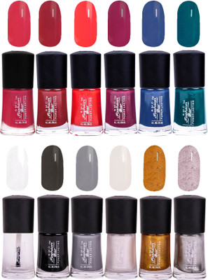 

SMC FASHION BAR Gel Based Color Rich Nail Paint Combo Multicolor(Pack of 12)