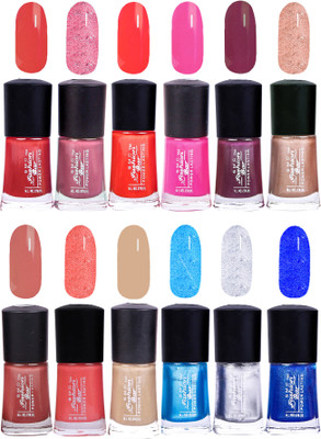 

SMC FASHION BAR Gel Based Exclusive Nail Paint Combo Multicolor(Pack of 12)