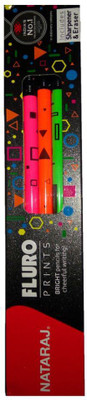 

Natraj Fluro Print Pencil Pack 0f 50 Pencils, AND Get Free 5 Erasers 5 Sharpener | Pack of 50 Pencil(Set of 50, Grey)