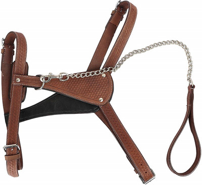 

SRI Imported High Quality Luxury Handmade Genuine Leather Dog Harness with Leash for , Large & Extra Large (Brown) Dog Harness & Chain(, Brown